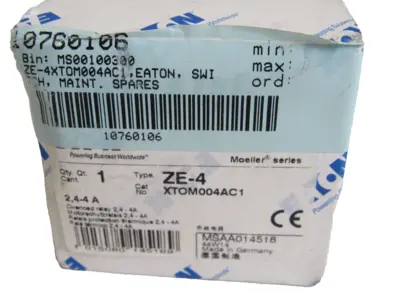 NEW EATON ZE-4 XTOM004AC1 OVERLOAD RELAY ZE4 XTOM004AC1