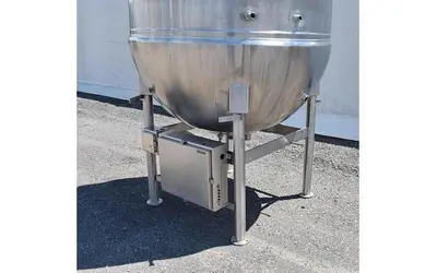 Used Hamilton 500 Gallon Jacketed Tank (Kettle), Full Vacuum / Evaporator