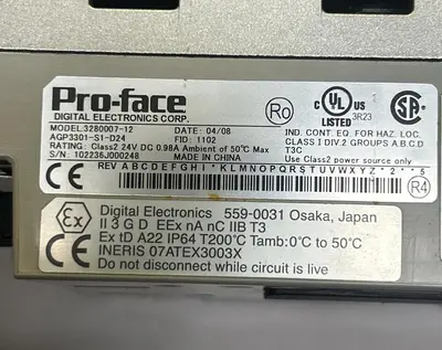 Used PRO-FACE 3280007-12 Industrial Controls Ohio US | Surplus Asset Holdings #1237174