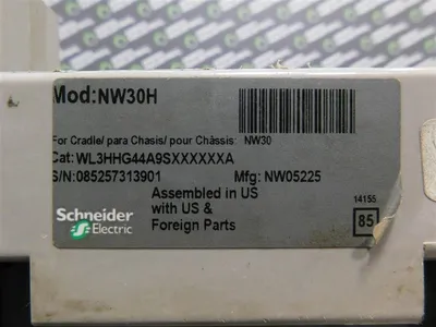 Schneider Electric WL3HHG44A9SXXXXXXA Circuit Breaker 3000A Trip LSIG Used