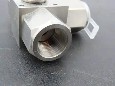Flow Tek BSSP1015NFS-EP-ACT  3-Way Stainless Ball Valve 1/2"NPT 6000psi 316SS