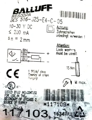 NEW BALLUFF BES 516-325-E4-C-05 INDUCTIVE SENSOR BES00PA BES516325E4C05