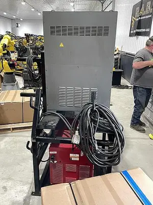 Used FANUC FANUC ARC MATE 120IB MIG WELDING CELL WITH LINCOLN 455M AND INDEX TABLE 5' X 8' RJ3IB CONTROL _UNKNOWN_ Robotic Welding Cells | Harbor Machinery Inc. #1283360