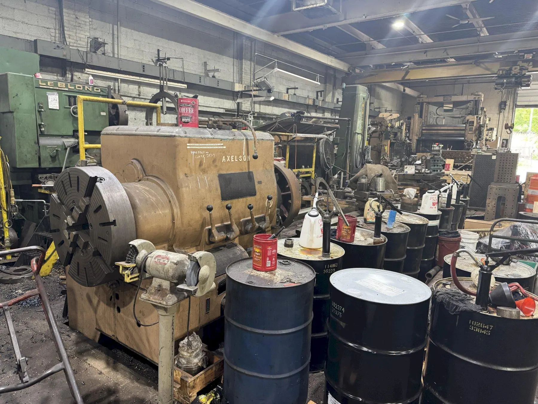 40/104" X 192/312" AXELSON SLIDING GAP ENGINE LATHE. STOCK #0888825
