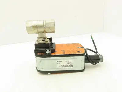 Belimo B225+LF24-SR Electric Actuator 1"Ball Control Valve 600PSI 2-Pos 24VAC/DC