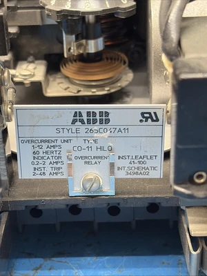 Used ABB ["265C047A11", "CO-11 HILO"] Relays & Switches Indiana US | J&J Industrial Supply #1326705