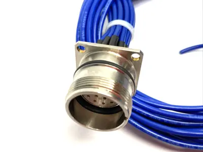 USED EUCHNER FEMALE FLANGE CONNECTOR 17-PIN AC-SC-M23F17G-168392