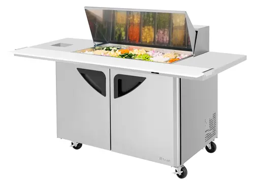 Turbo Air TST-48SD-18-E-SVC-N 72 5/8" Super Deluxe Mega Top Sandwich/Salad Prep Table w/ Refrigerated Base, 115v