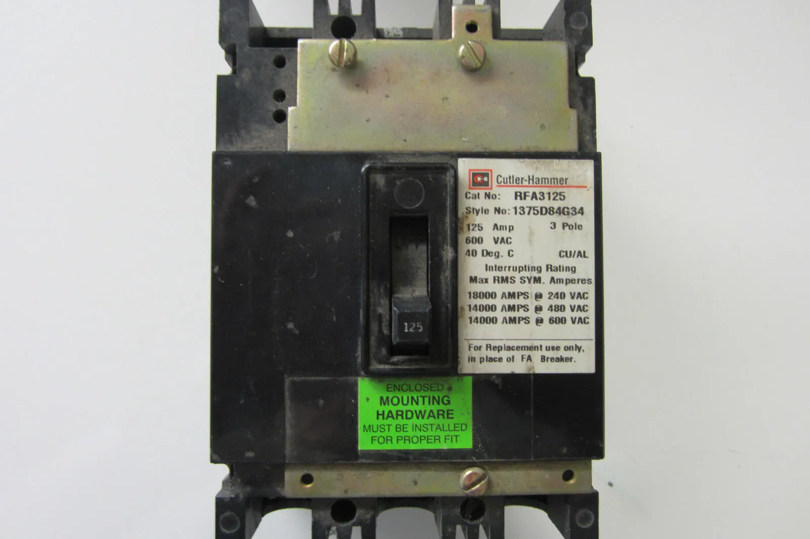 CUTLER HAMMER RFA3125 CIRCUIT BREAKER