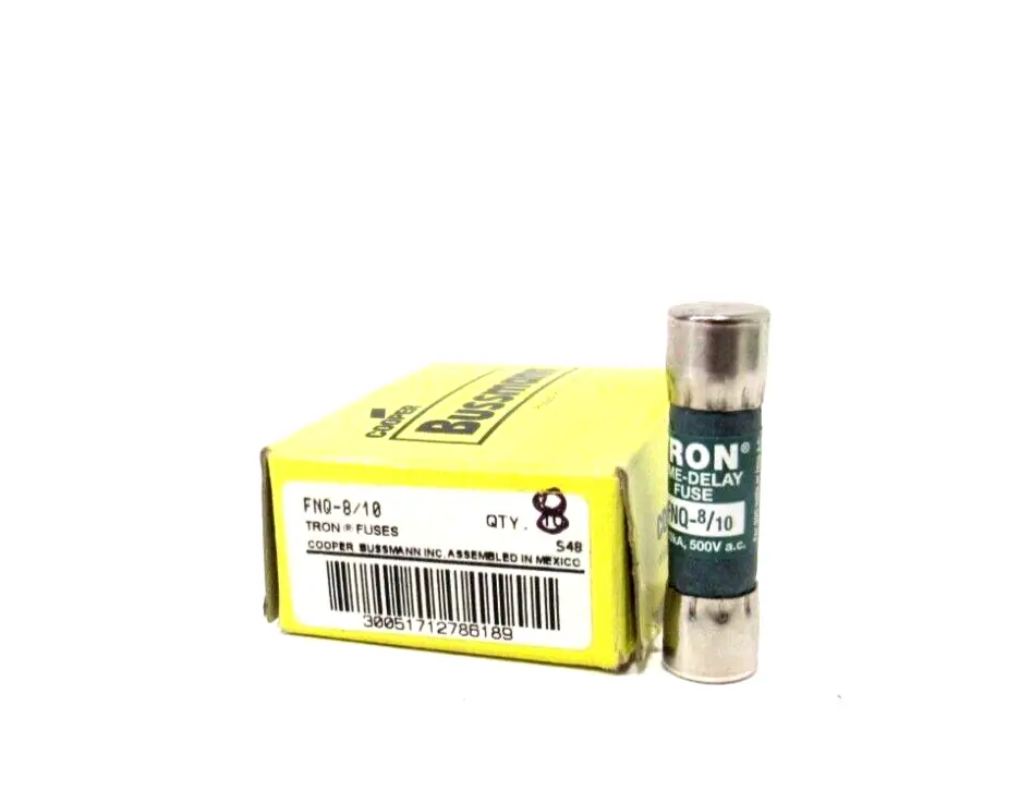 BOX OF 8 NEW BUSSMANN FNQ-8/10 FUSES FNQ810