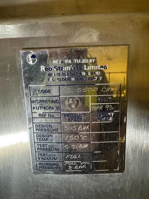 Used REO STAINLESS 1,000 Litre Stainless Steel Tanks New Jersey US | Perry Equipment #1420612