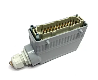 USED ILME CABLE HOOD, TYPE C, 4-PEGS W/ 24-PIN MALE INSERT