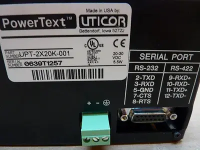 New | in-Stock UTICOR UPT-2X20K-001 Interface Monitors Michigan US | Ideal Machinery #1232977