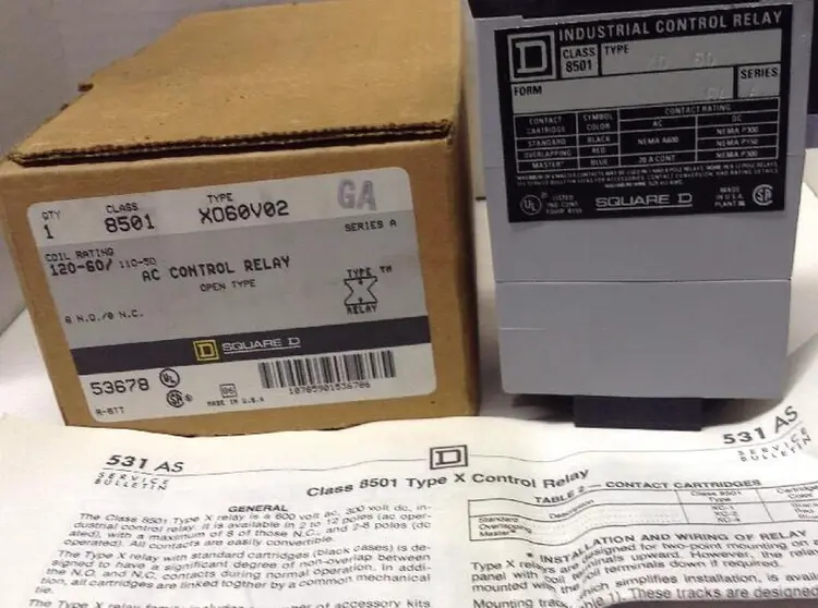 New | in-Stock SQUARE D 8501 TYPE X060V02 SERIES A Miscellaneous Equipment (Electrical & Power) | Surplus Asset Holdings #1188581