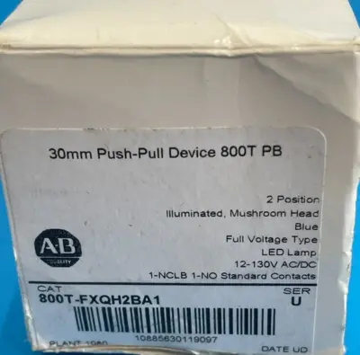 A / B 800T-FXQH2BA1 SELECTOR SWITCH SER. U 800TFXQH2BA1 NEW, SURPLUS