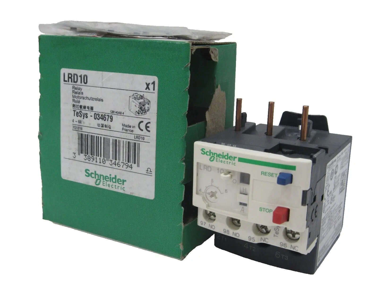 NEW SCHNEIDER ELECTRIC LRD-10 OVERLOAD RELAY LRD10
