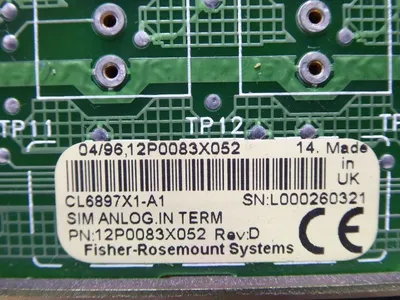 Fisher Rosemount CL6897X1-A1 Sim Analog Input Terminator 12P0083X052 Rev. D Used