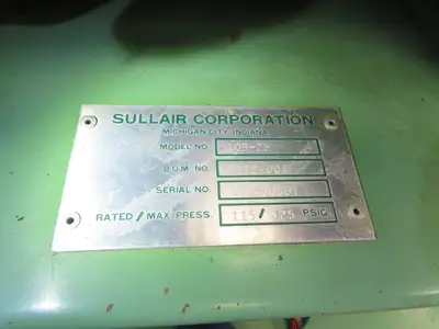 Sullair 10B-25 Rotary Screw Air Compressor 100 CFM 125 PSI 25HP 230/460V 3Ph