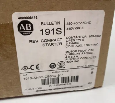 New | in-Stock Allen-Bradley Ser. B Compact Reversing Motor Starter 3PH Industrial Controls Michigan US | Maverick Industrial Sales #1390697