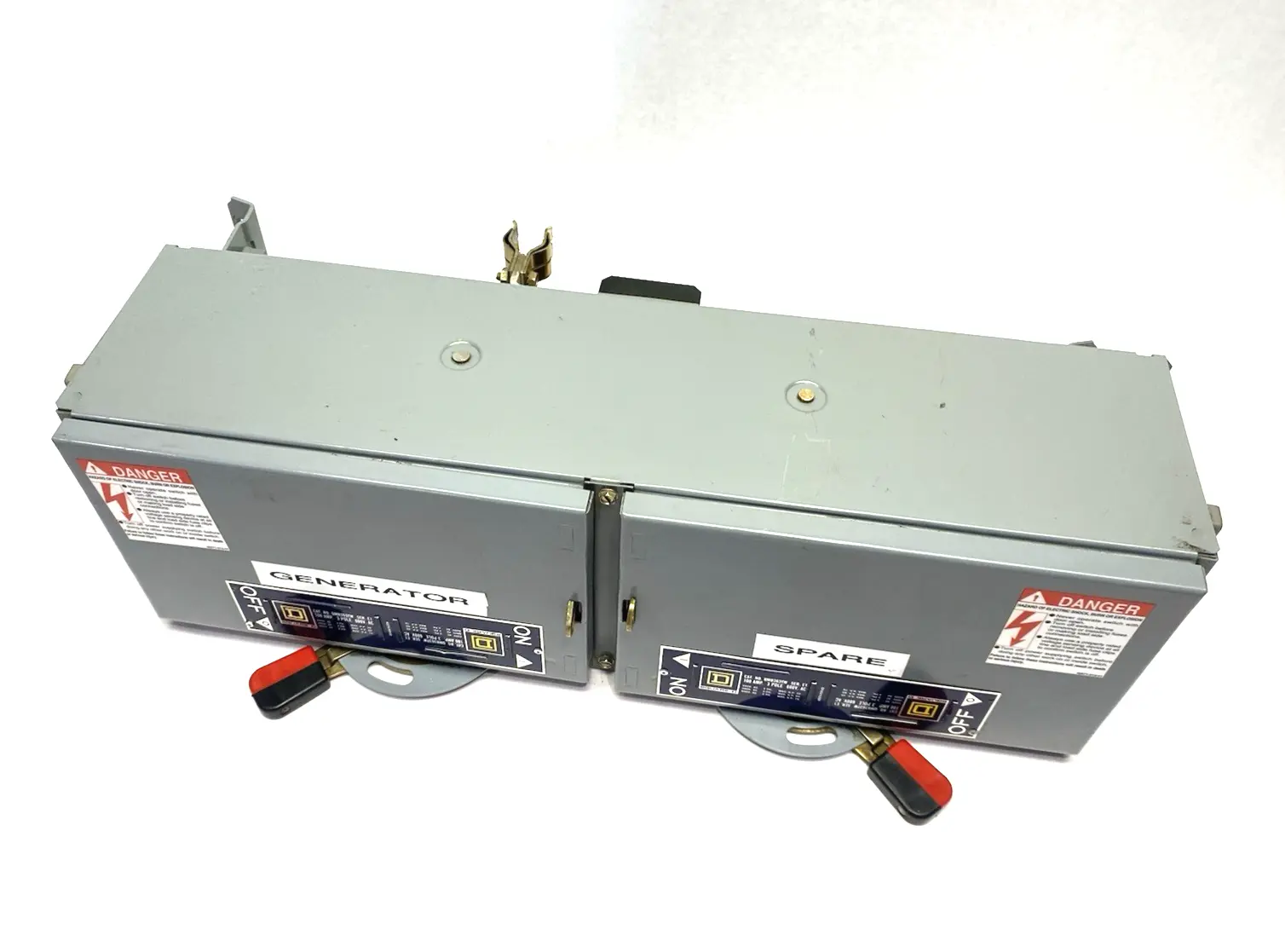 USED SQUARE D SER. E1 FUSIBLE TWIN SWITCH PANELBOARD DISCONNECTOR UNIT 100A