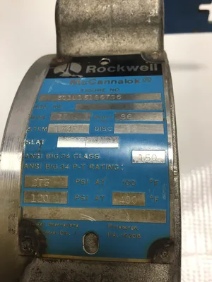 Rockwell 301L151S6TS6 – 331-0701 Butterfly Valve 3″in 275PSI @ 100° F 120PSI @ 400° F