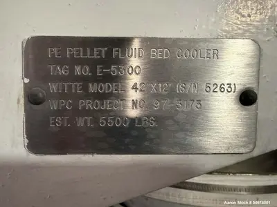 Used WITTE 42? X 12? Fluid Bed Dryers Illinois US | Aaron Equipment #1487669