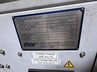 Used 2021 Star SB-20R Swiss Type Automatic Screw Machines Illinois US | Machine Tool Bids #1287541