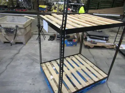 Adjustable Black Metal Frame Built to Fit Onto Pallets - Perfect for Projects