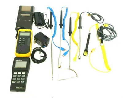 USED OMEGA HH11 THERMOCOUPLE THERMOMETER W/ BARNANT 600-1050 HP PRINTER