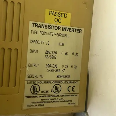 USED TOSHIBA VFS7-2075UPLH