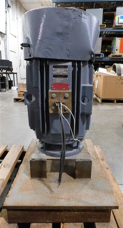 15HP 3550RPM GE Vertical Motor 5KS25AST111 EOK Damaged Motor End Used