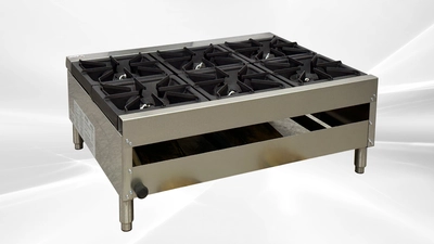 171-0447 36" 6-Burner Gas Hot Plate