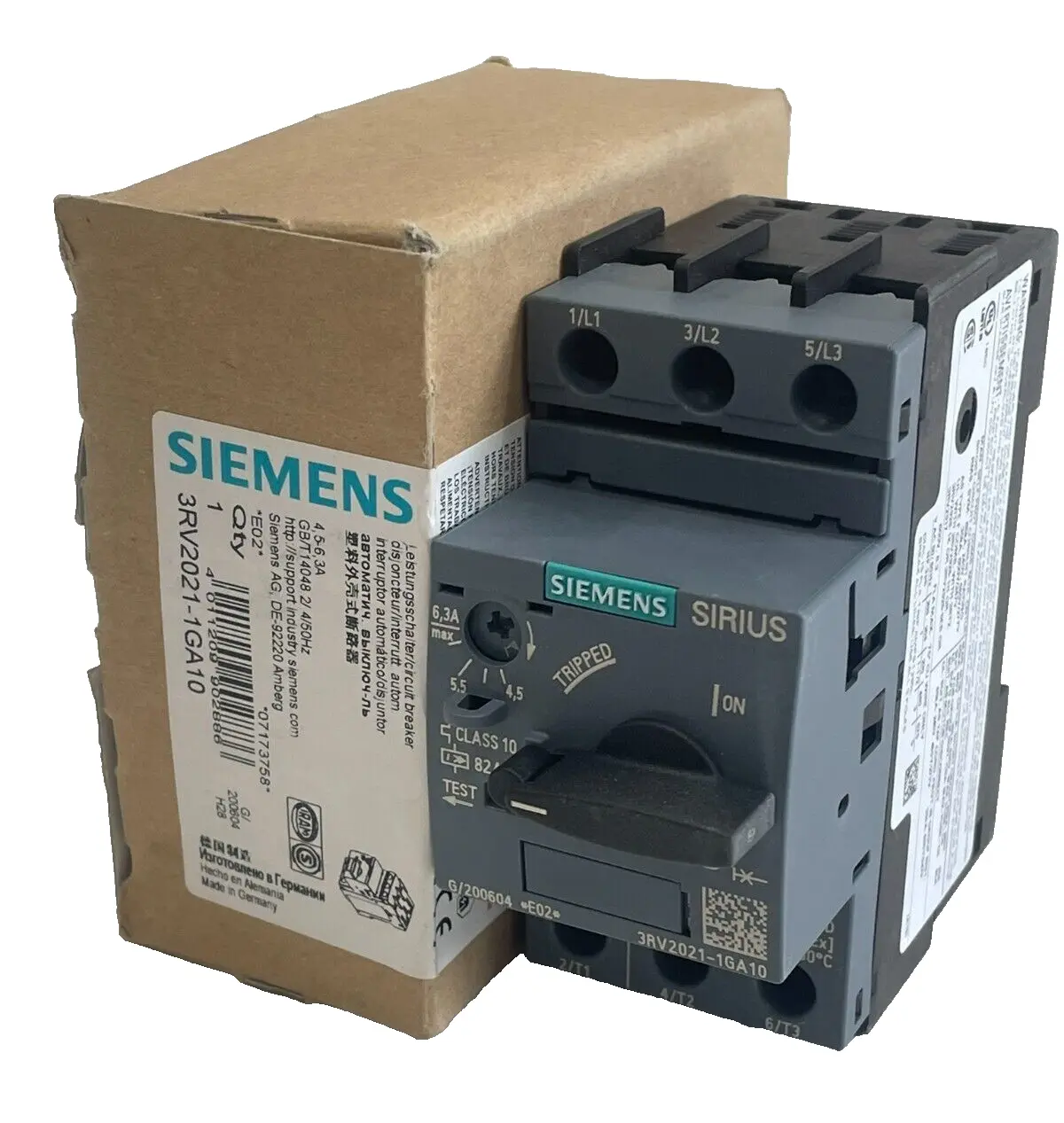 NEW SIEMENS 3RV2021-1GA10 CIRCUIT BREAKER 3RV20211GA10