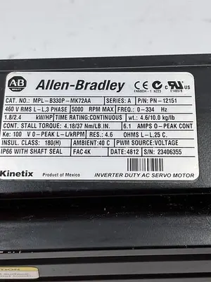 Used ALLEN-BRADLEY ALLEN-BRADLEY MPL-B330P-MK72AA SER A, WITTENSTEIN LPB 090-M01-10-111-000 Servo Motors | ND Industrial Surplus #1216122