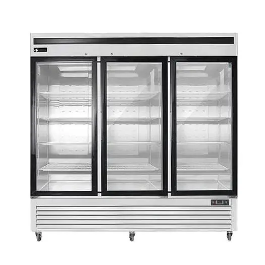 82″ Three Door Glass Reach In Freezer