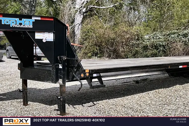 Used 2021 TOP HAT TRAILERS GN259HD 40X102 Flatbed Trailers Louisiana US | Proxy Equipment #1377932
