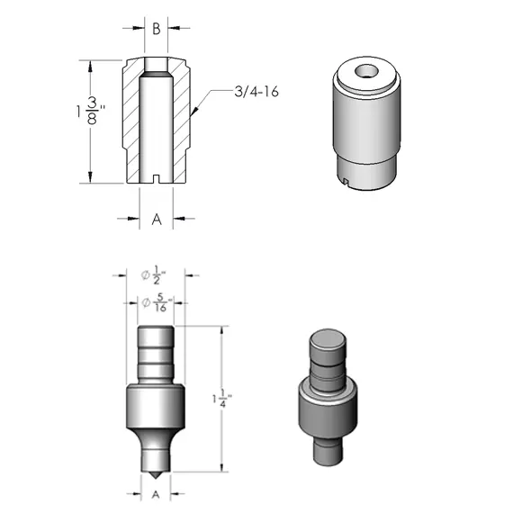 No. XX Type O Round Punch & Die Set
