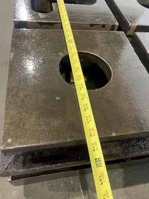 120" X 120" X 10" T-SLOTTED FLOOR PLATE. STOCK # 0416223