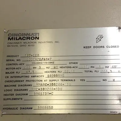 USED CINCINNATI MILACRON 3-531-3948A
