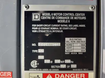 USED SQUARE D MODEL 6