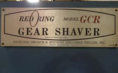 Used 1980 NATIONAL BROACH RED RING GCR-12 Gear Shavers Michigan US | RAB Industries, Inc. #183936