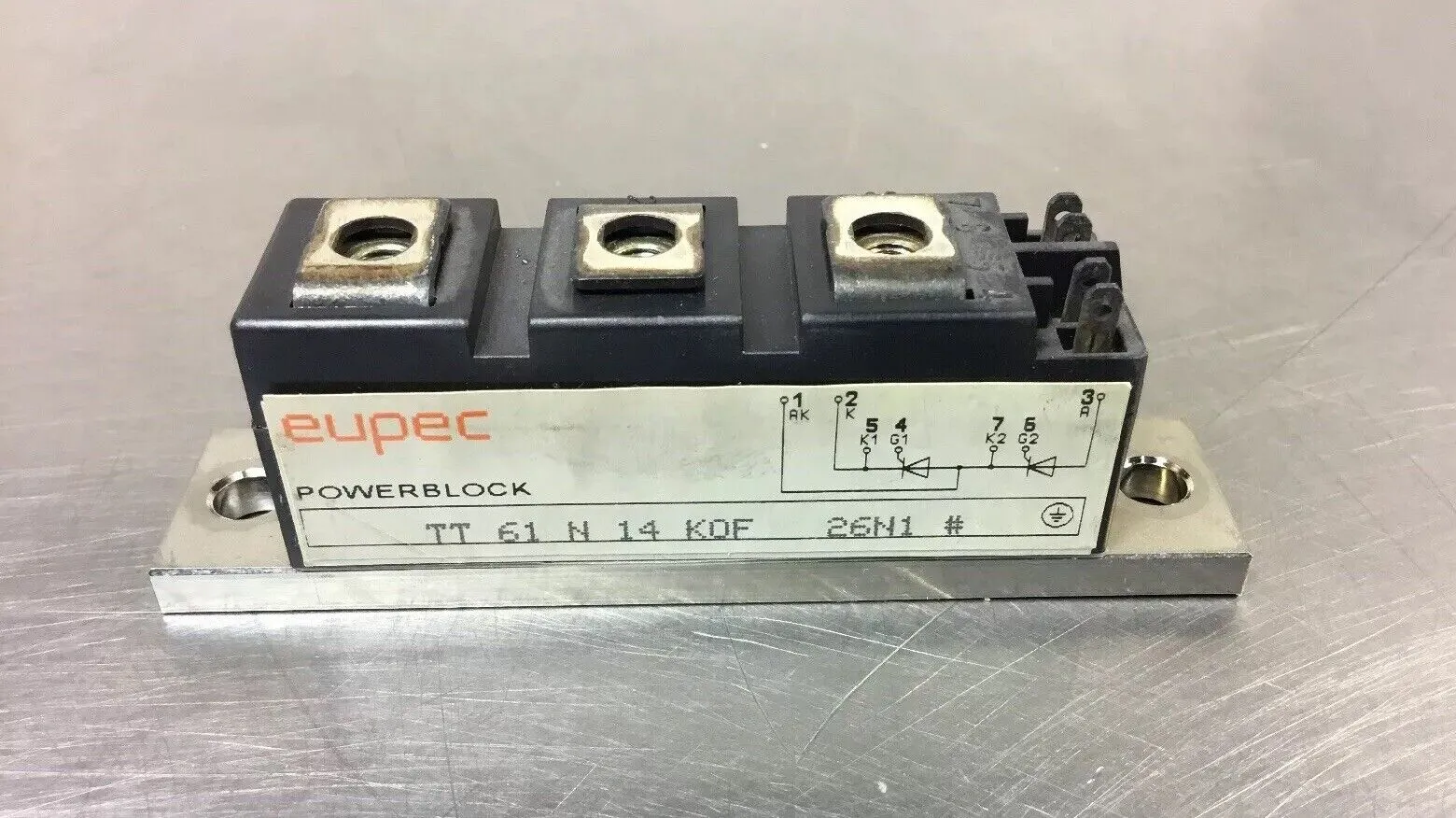 EUPEC POWERBLOCK THYRISTOR MODULE TT 61 N 14 KOF 26N1 # TT61N14KOF26N1# 3H