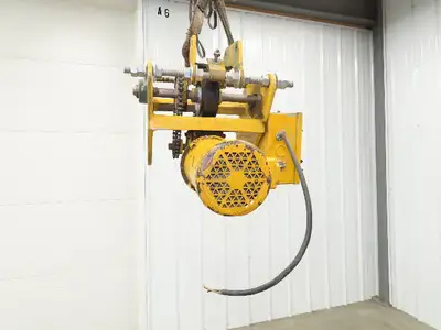 David Round Electric Hoist Tractor Power Drive Trolley 45 Fpm 460VAC 3Ph