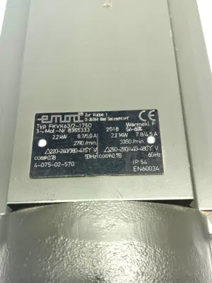 New | in-Stock EMOD 3-PHASE ELECTRIC MOTOR 2.2KW 2790/3350RPM A.C. Motors | Maverick Industrial Sales #1106925