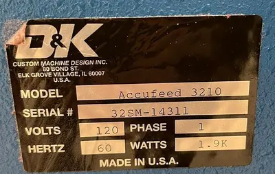 USED D & K ACCUMATIC III 32150