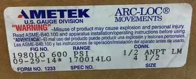 Used AMETEK _UNKNOWN_ Universal Pressure Meters South Carolina US | Palmetto Automation #1505540