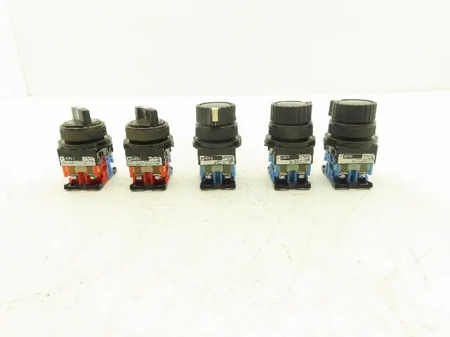 Fuji Mixed Lot 2 Position Selector Push Button Switch x3 | 2 Pos Selector x2