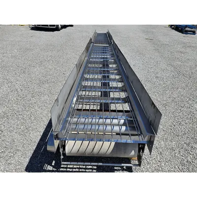 Used Woods Fabrication Stainless Steel Troughing Conveyor - 30"W X 40'