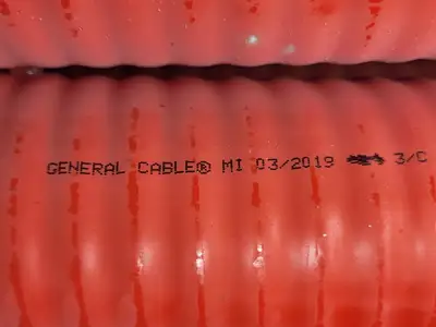 NEW 2019 GENERAL CABLE VERTITECK 3/C