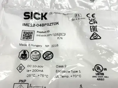 New | in-Stock SICK Inductive Proximity Sensor M12 4mm Sense Range 1042973 Proximity Sensors Michigan US | Maverick Industrial Sales #1389245